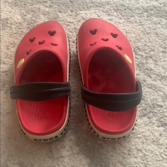 Red  Mickey Mouse Crocs - Picture 3 of 6